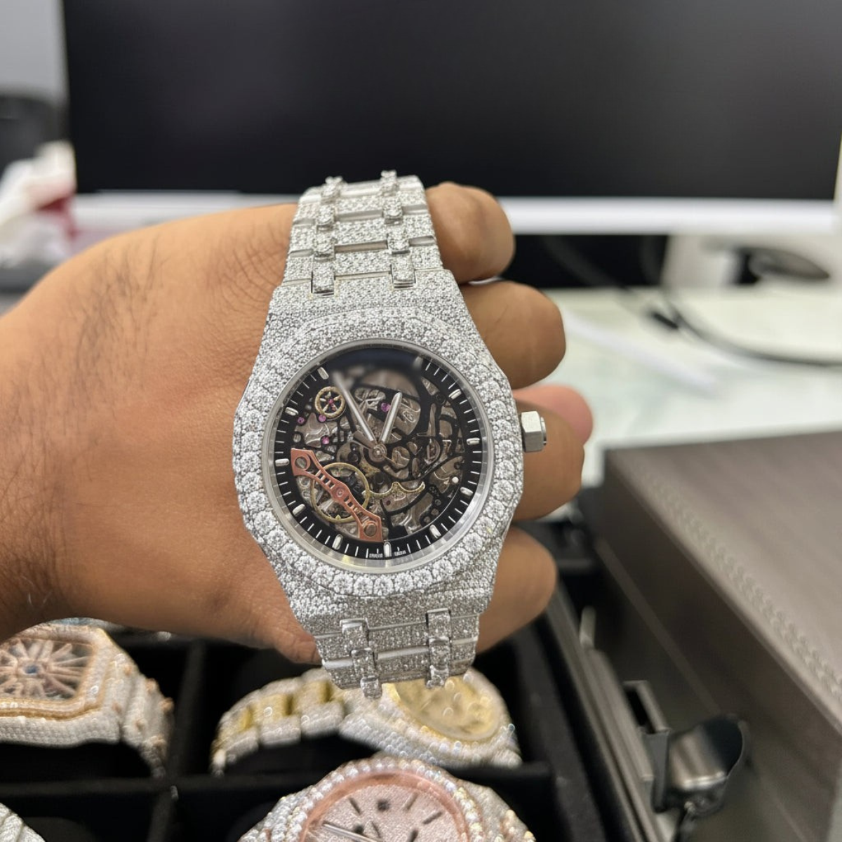 Moissanite Skeleton Watch Supplier