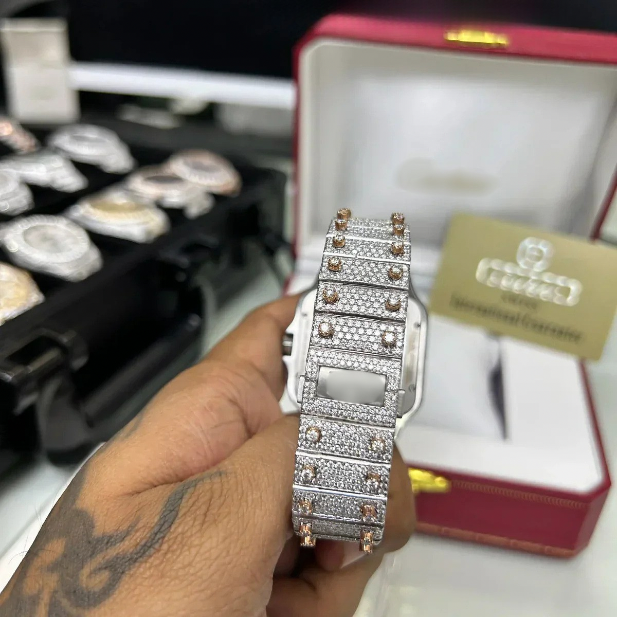 Moissanite Skeleton Watch Supplier